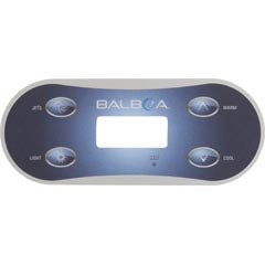 Overlay, Spaside, Balboa VL406U, 4-Button, LCD — Balboa Part #11947