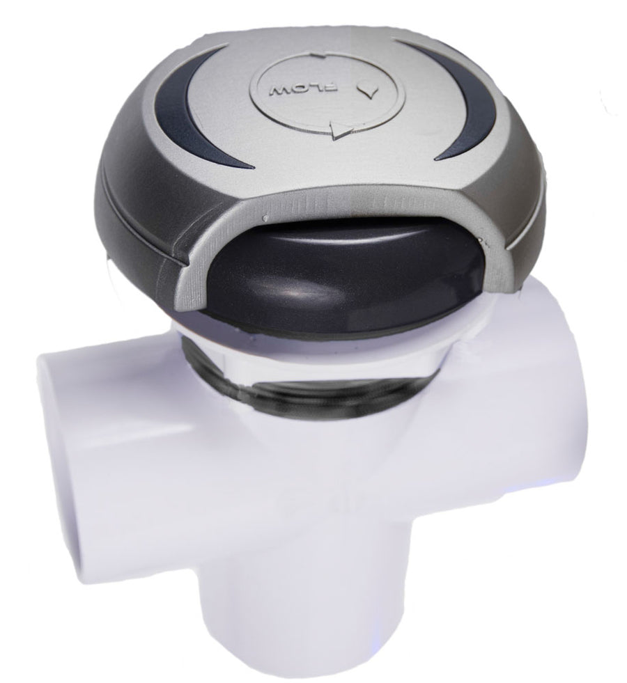 Diverter Valve, CMP, 2" Halo Valve, Graphite/Silver — CMP Part #25058-101-000