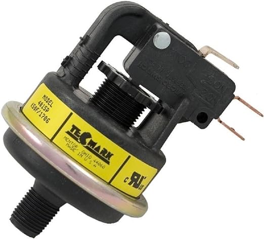 Pressure Switch, Tecmark 4000 series, SPDT, 21 Amp, 1-5 Psi — Tecmark Part #4015P