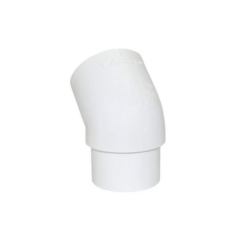 Fitting, Elbow, PVC, 45 Degree Street, 2"Slip x 2"Spigot — Lasco Part #423-020