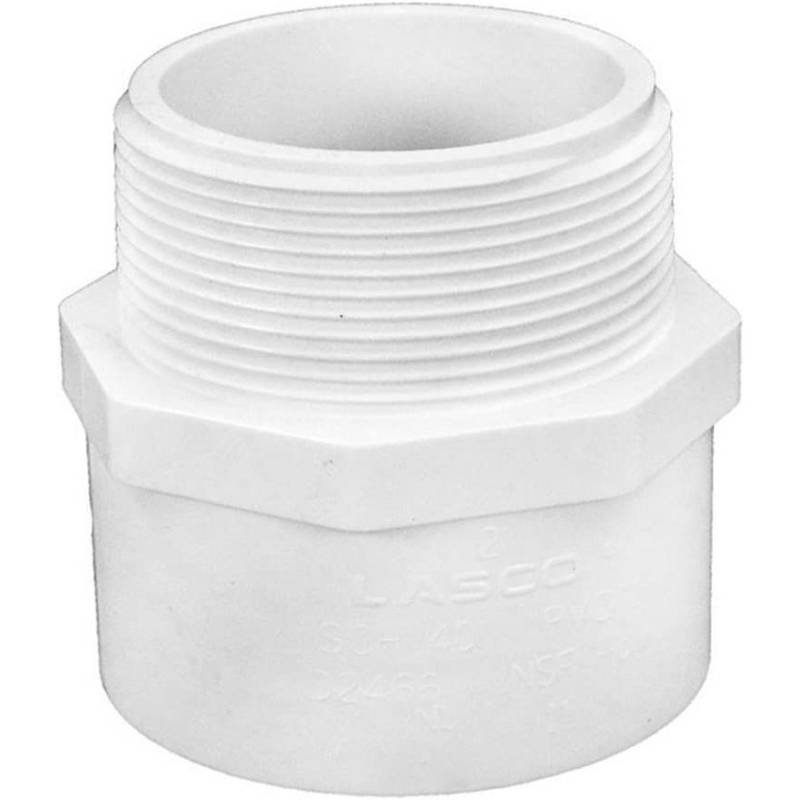 Male Adaptor, 2 Mpt x 2 Slip — Lasco Part #436-020