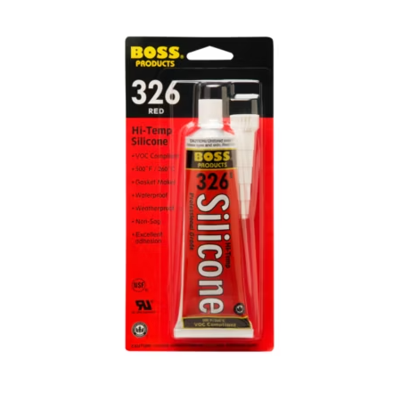 High-temp red silicone sealant 3 oz tube — Boss Part #32620