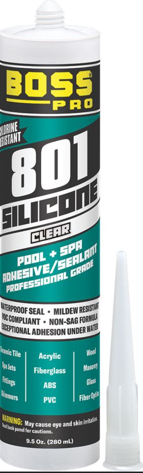 Plumbing Supply, Neutral Cure Silicone Adhesive, Clear — Boss Part #801