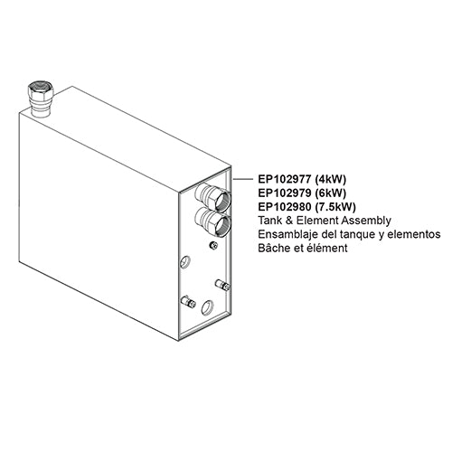 Delta Tank & Element Assembly, ES-7, 7.5kW, 240V/1PH