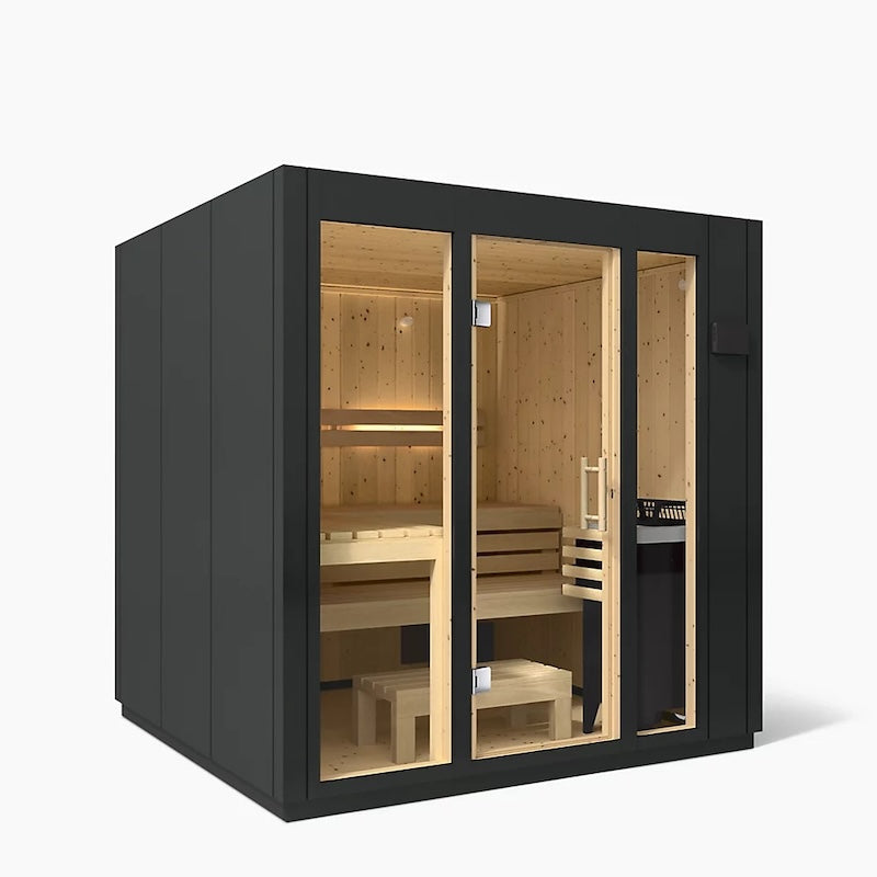 Kohler C1 Indoor Sauna – Graphite Grey — Scandinavian Spruce sauna (view 4)