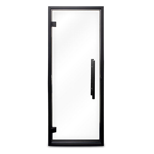 Prosaunas Prehung Clear Glass Sauna Door, Black Alder Frame