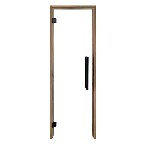 Prosaunas Prehung Clear Glass Sauna Door, Thermo-Aspen