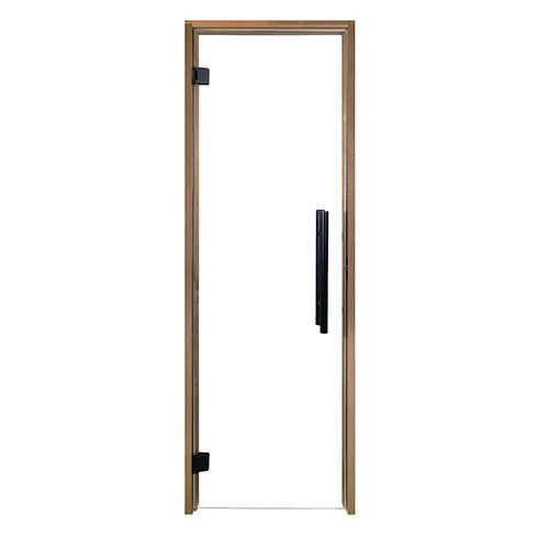 Prosaunas Prehung Clear Glass Sauna Door, Thermo-Aspen