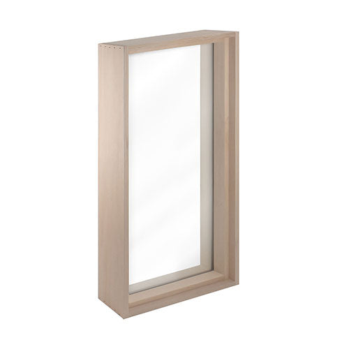 Prosaunas Hemlock Tempered Dual Pane Clear Glass Sauna Window with Hemlock Jamb