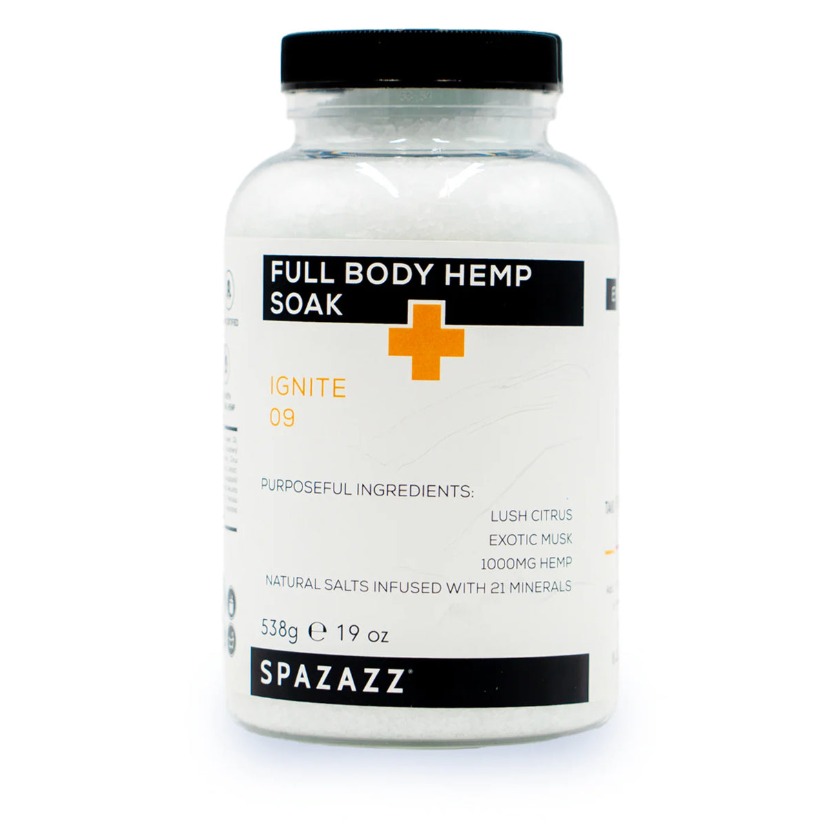 Hemp Crystal: Ignite 09 - Lush Citrus + Exotic Musk 19oz — Spazazz Part #SZ751