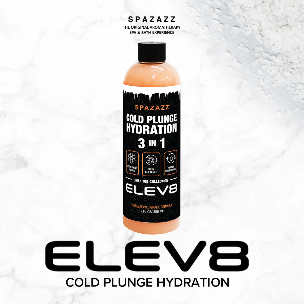 12oz Cold Plunge Hydr8 3in1: Elev8 - Citrus — Spazazz Part #SZ195