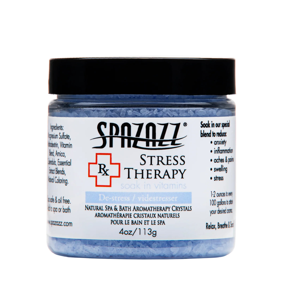 RX Therapy Crystal: Stress Therapy - De-stress 4oz — Spazazz Part #SZ6054