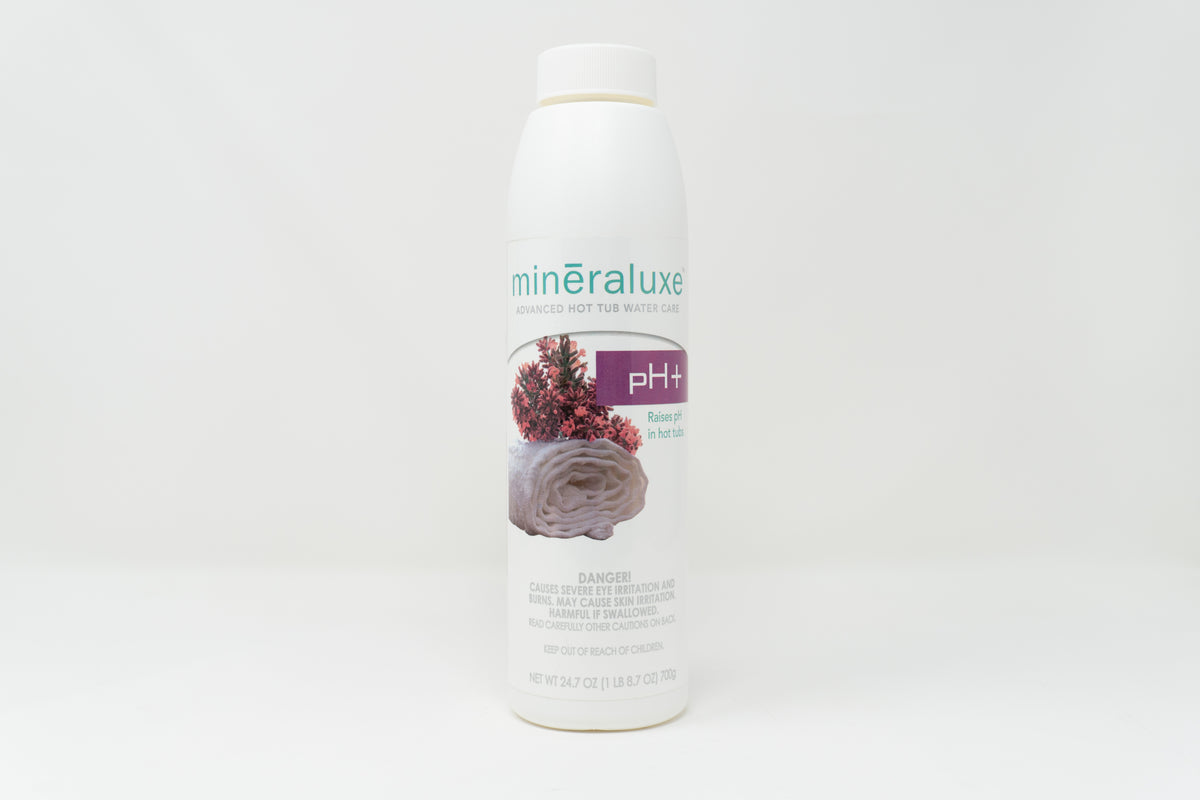 pH Plus Raises pH in Hot Tub Water 25 oz — Mineraluxe Part #UML09741