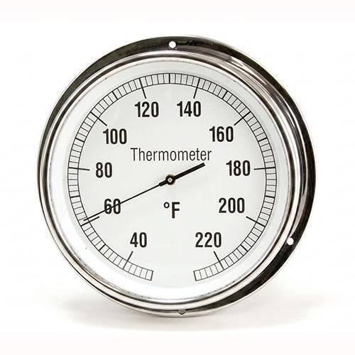 Bathology Commercial Sauna Room Thermometer, Metal, Round, 5-7/8