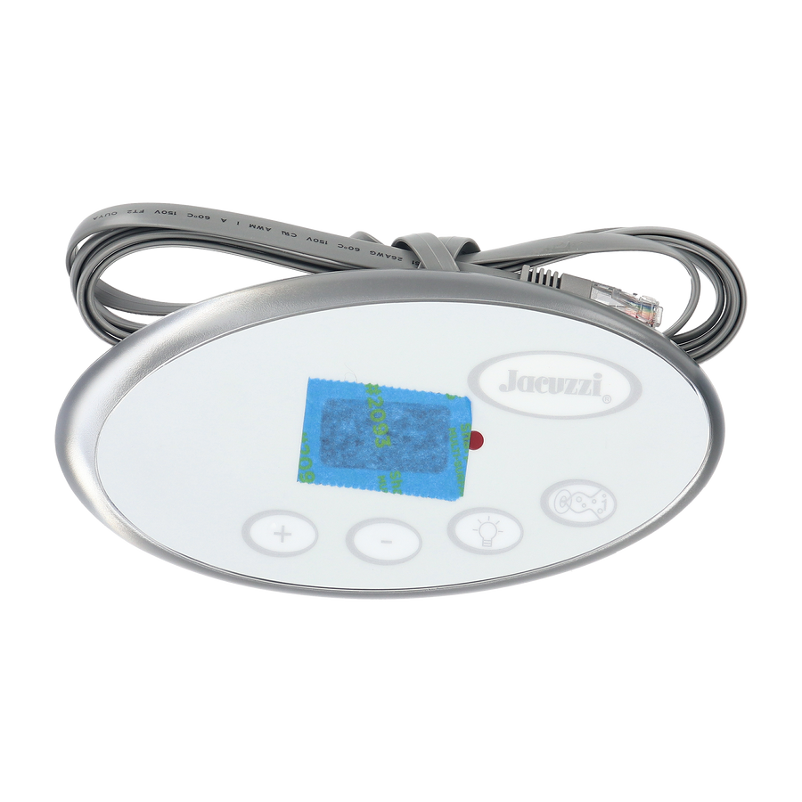 Spaside Control, Jacuzzi EO206, Oval, 4-Button, LED — Jacuzzi Part #2600-321