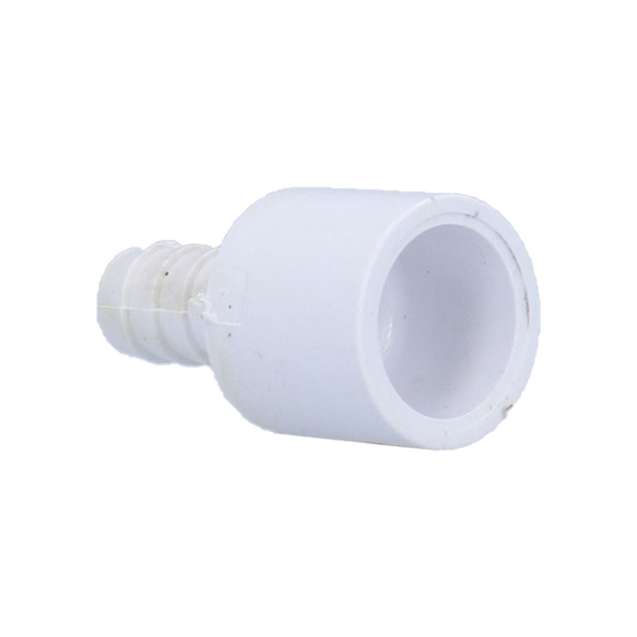 Fitting, PVC, Ribbed Barb Adapter, 3/8"RB x 1/2"Spg — Waterway Part #425-0210