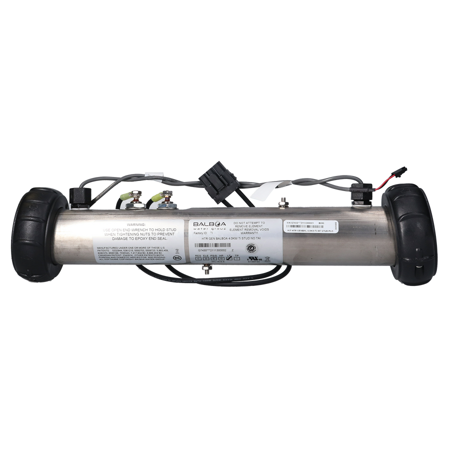 Heater Assembly- Balboa, 5.5kW titanium w/BP Plug-n-click — Balboa Part #G7532