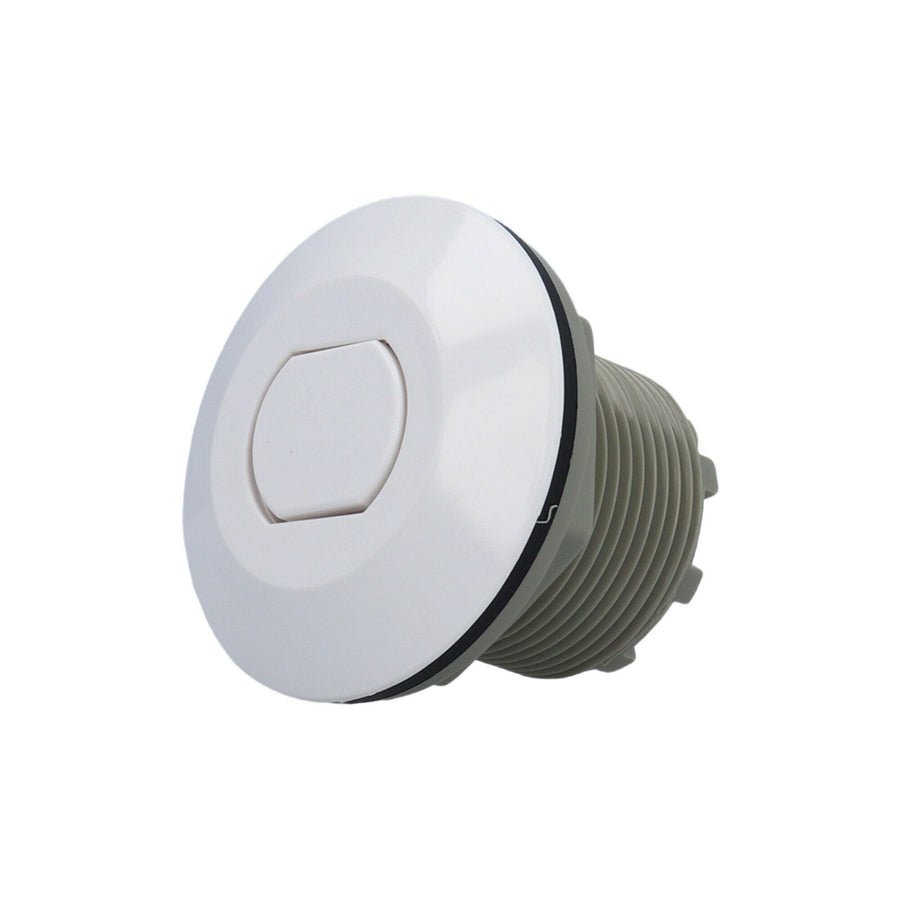 Air Button, Presair, Flat, 1-5/8" Hole Size, White — PresAir Part #B225WF