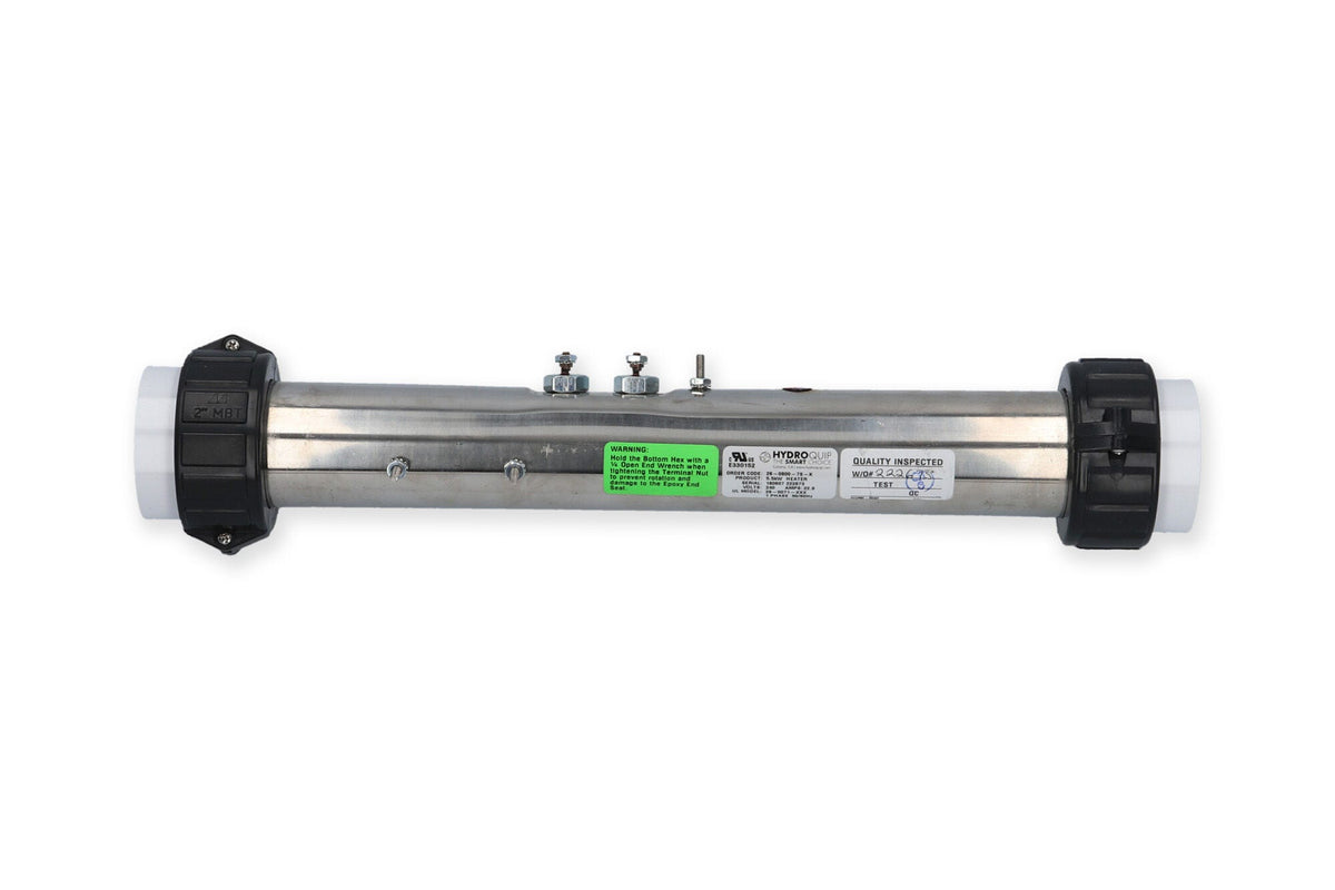 Heater Assembly, Gecko, SSPA, 5.5kW, 230V, 2" x 15"Long — HydroQuip Part #C2550-0800ET-G