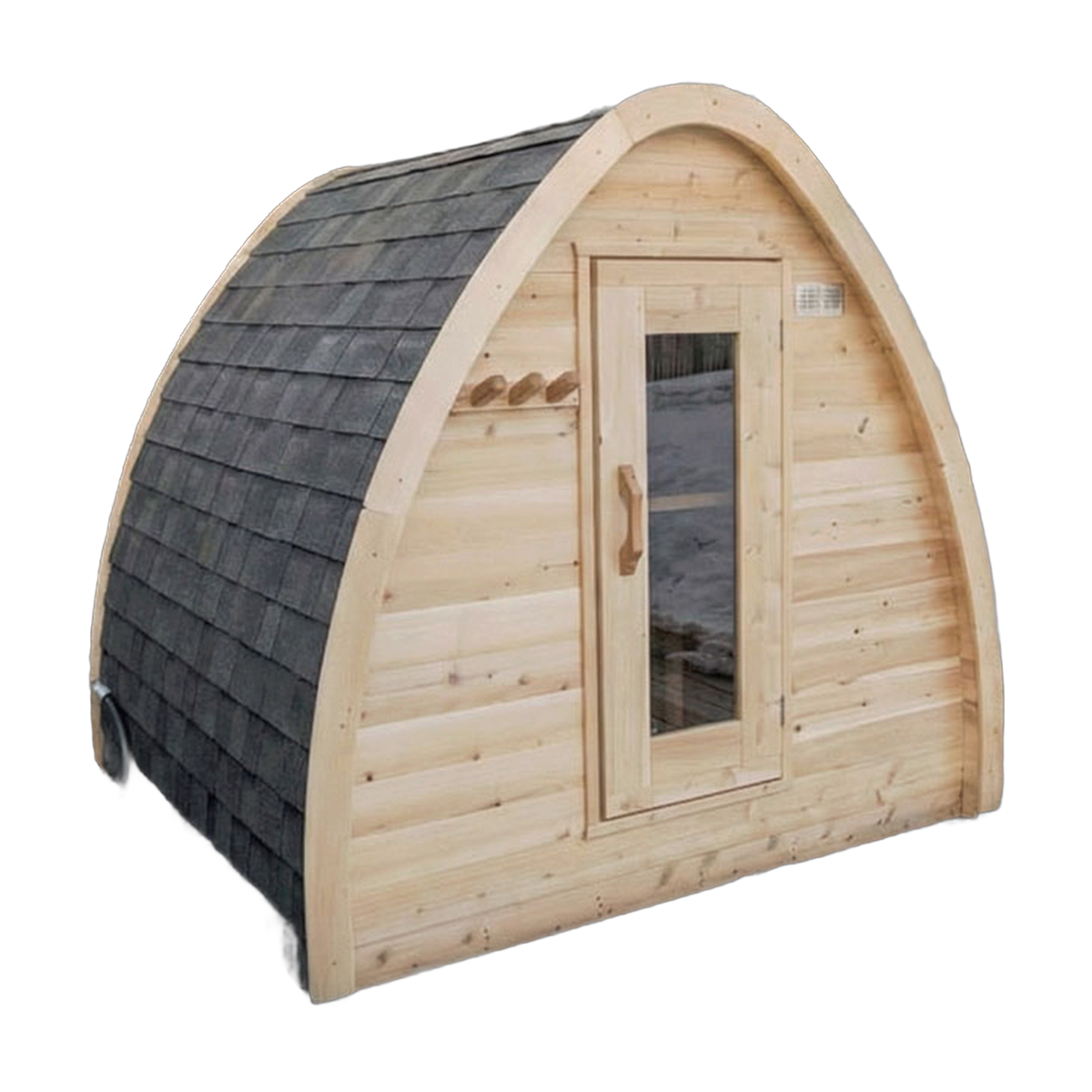 Canadian Timber CT MiniPOD Sauna — Eastern White Cedar cube sauna