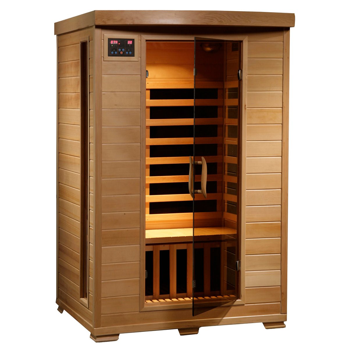 Coronado 2-Person Hemlock Deluxe Infrared Sauna with 6 Carbon Heaters — Hemlock FAR infrared sauna by HeatWave