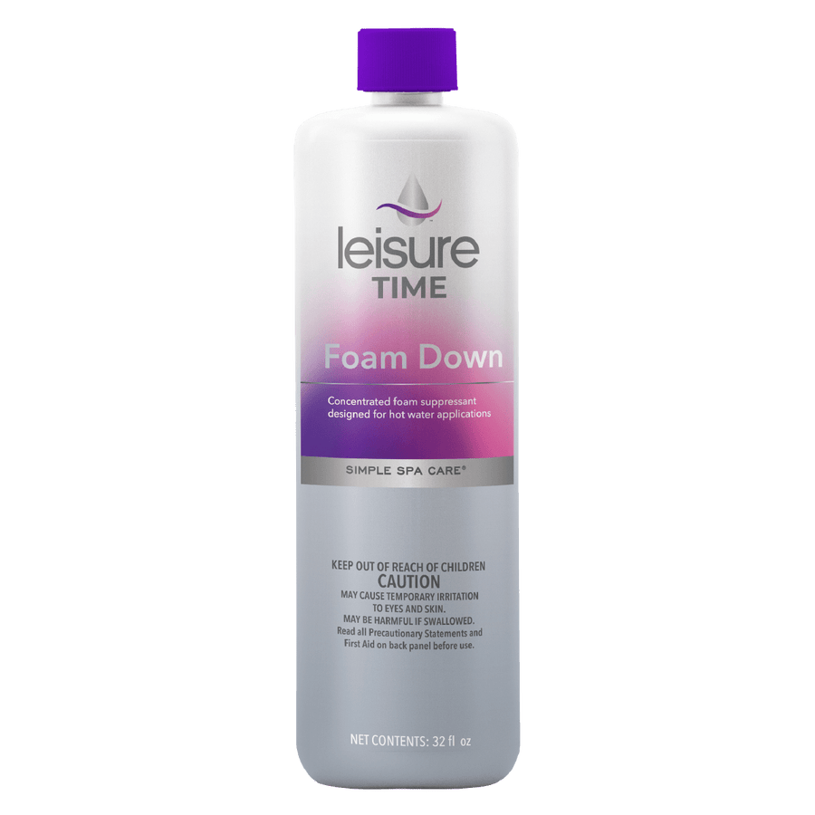 Water Care, Leisure Time, Spa Foam Down, 1Qt Bottle — Leisure Time Part #HQ
