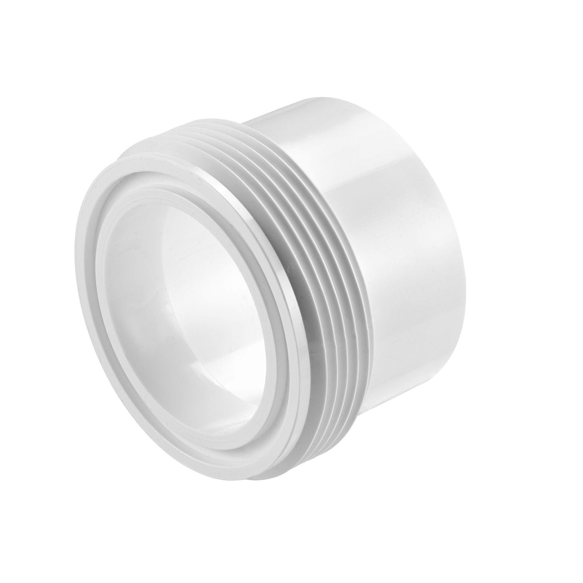 Tailpiece, Heater Union, Magic, 2"MBT x 2"S w/ O-Ring Groove — Magic Plastics Part #50107020