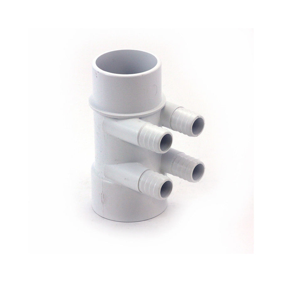 Manifold, PVC, Magic, 2"S x 2"Spg x (4) 3/4"RB Ports — Magic Plastics Part #0364-20