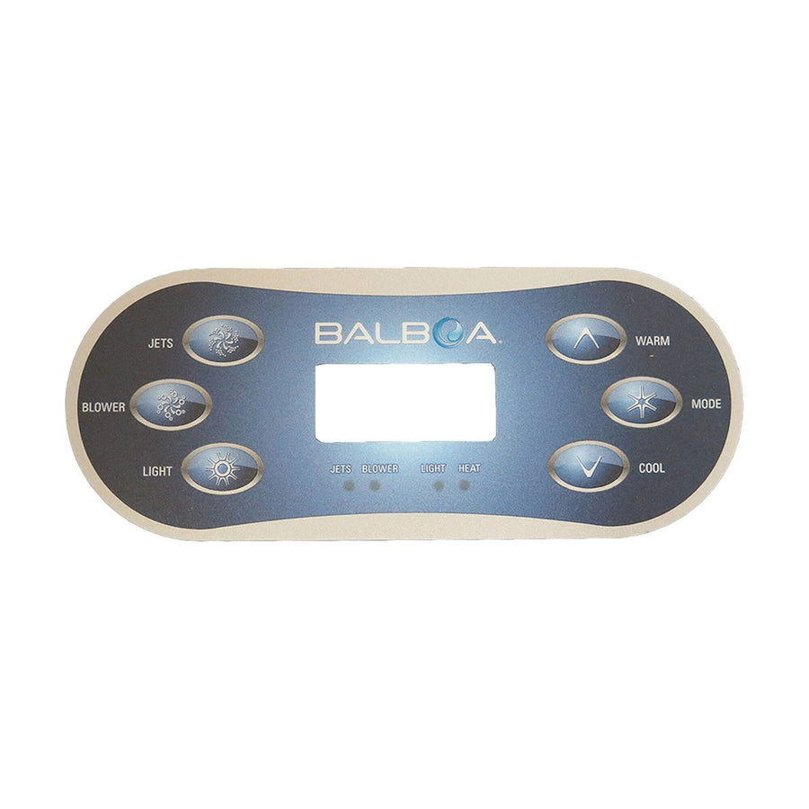 Overlay, Spaside, Balboa VL600S, Oval, 6-Button, Jets-Blower — Balboa Part #11773