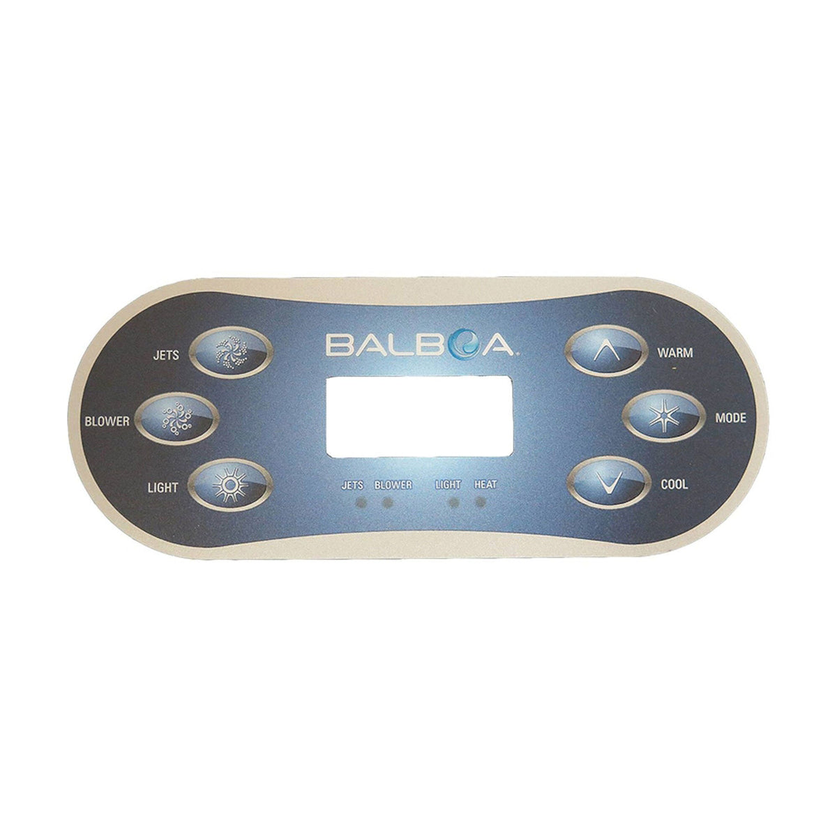 Overlay, Spaside, Balboa VL600S, Oval, 6-Button, Jets-Blower — Balboa Part #11773