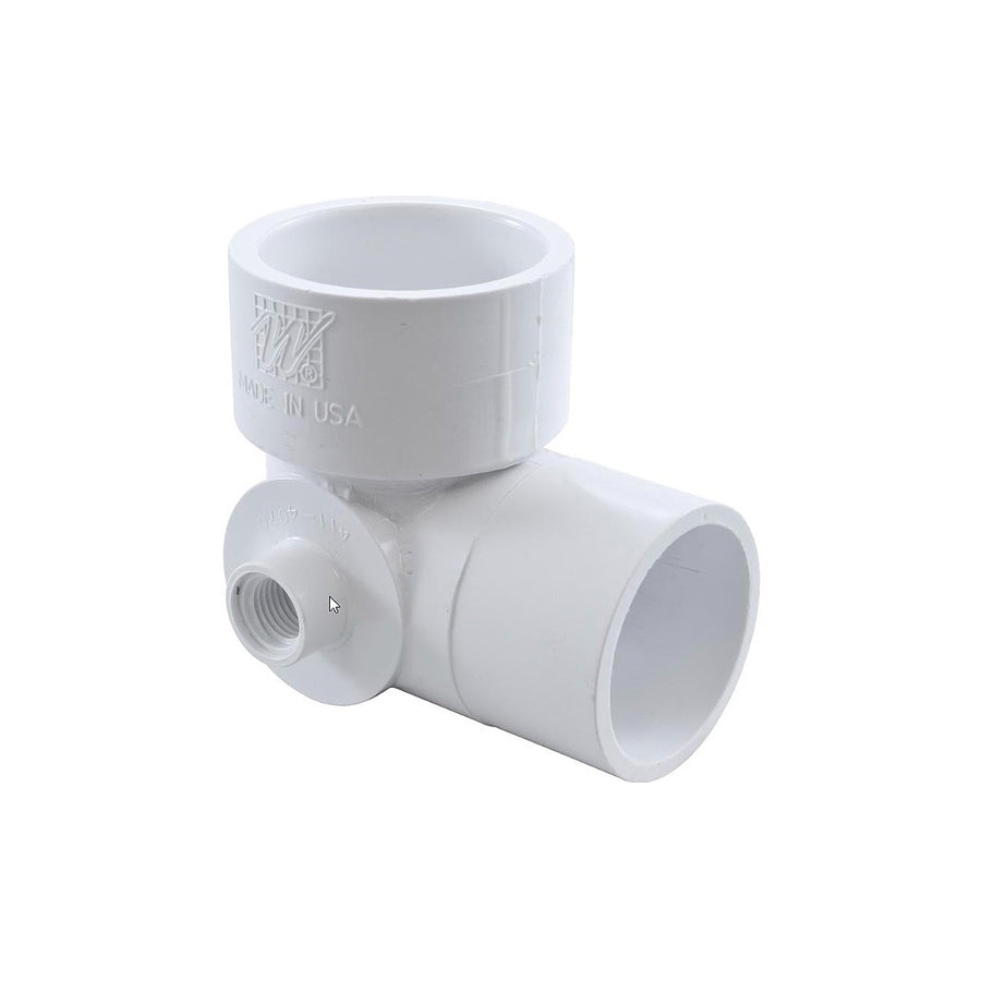 Fitting, PVC, Ell, 90°, 3-Way, Street,1-1/2"S x 1-1/2"Spg — Waterway Part #411-4070