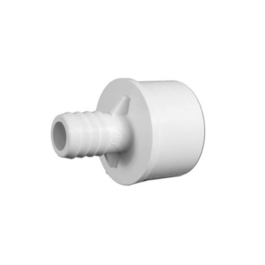 Fitting, PVC, Ribbed Barb Adapter, 3/4"RB x 1-1/2"Spg — Waterway Part #413-4370