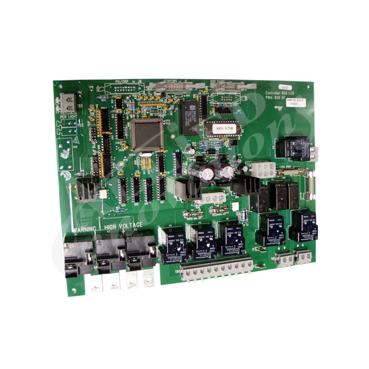 Circuit Board, Jacuzzi, J380/385, LCD, 3-Pump, Ribbon Cable — Jacuzzi Part #6600-101
