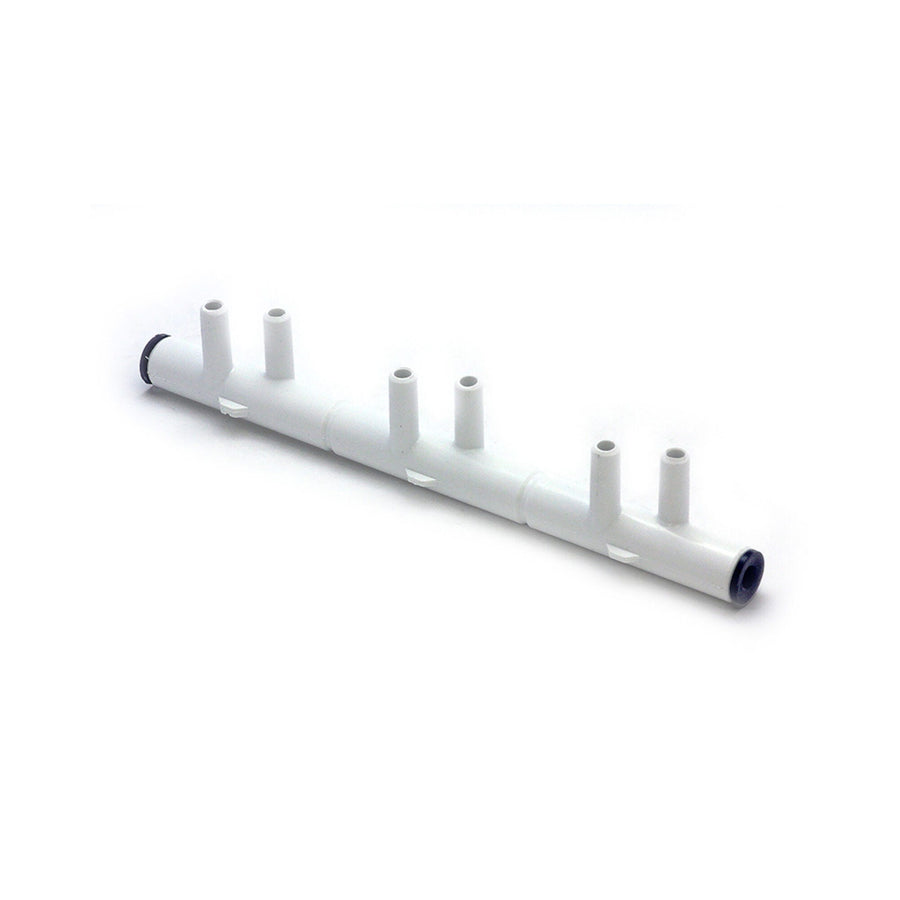 Manifold, PVC, Waterway, 2, 4, 6 Port, 3/4"RB x 3/8" — Waterway Part #672-6970