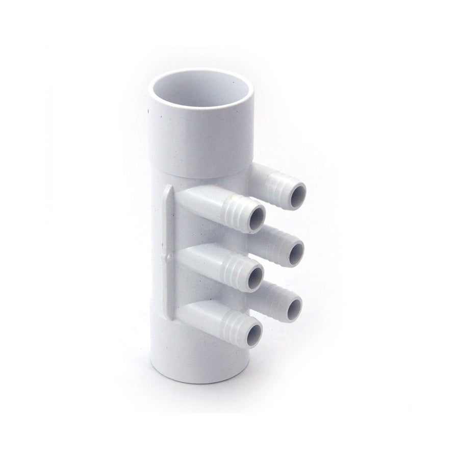 Manifold, PVC, Waterway, 2"S x 2"S x (6) 3/4"RB Ports — Waterway Part #672-7120