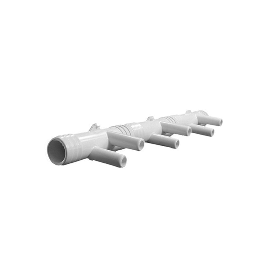 Manifold, PVC, Waterway, 2, 4, 6 Port, (6) 3/4"RB x (6) 3/8" — Waterway Part #672-7190