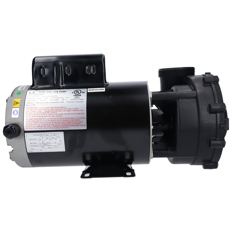 Pump, LX 56WUA, Large Frame, 2.0HP, 230V, 8.0/3.0A, 2-Speed — LX Part #WUA200-II