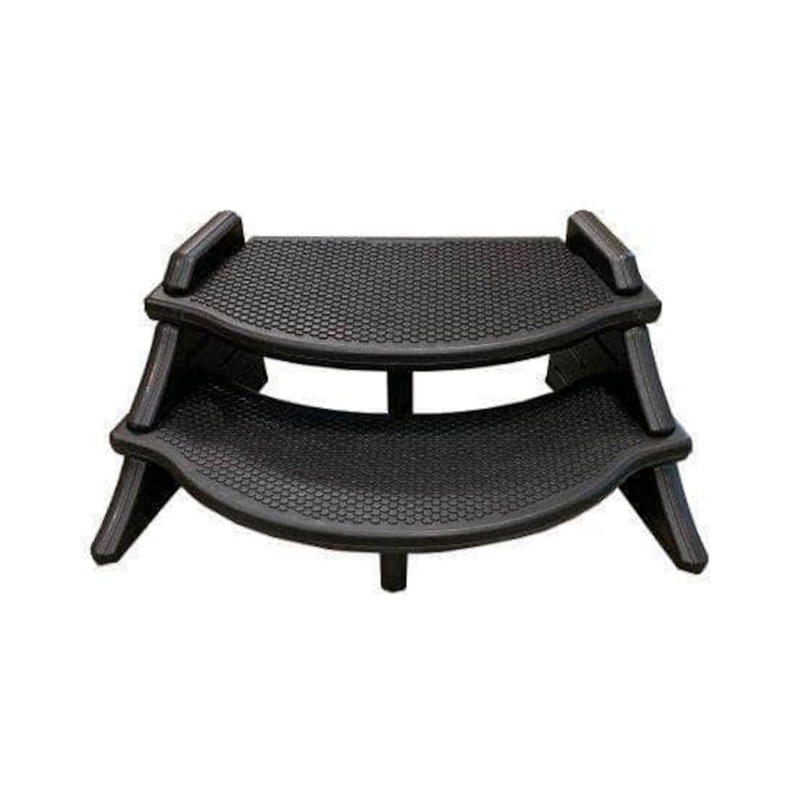 Step, Confer, The Edge Spa Step, Black w/Black Side Walls — Confer Plastics Inc. Part #ESS-BLK
