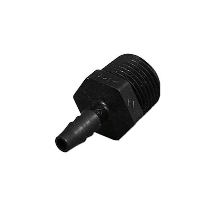 Fitting, PVC, Threaded Barb Adapter, 1/4"RB x 1/2"MPT — Brett Aqualine Part #P4MCB-8