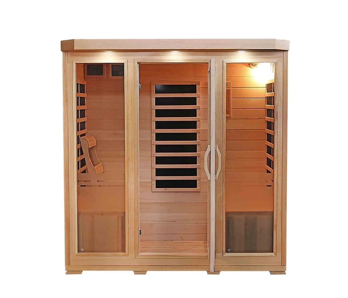 Sonoma 4-Person Hemlock Infrared Sauna with 9 Carbon Heaters — Hemlock FAR infrared sauna by HeatWave