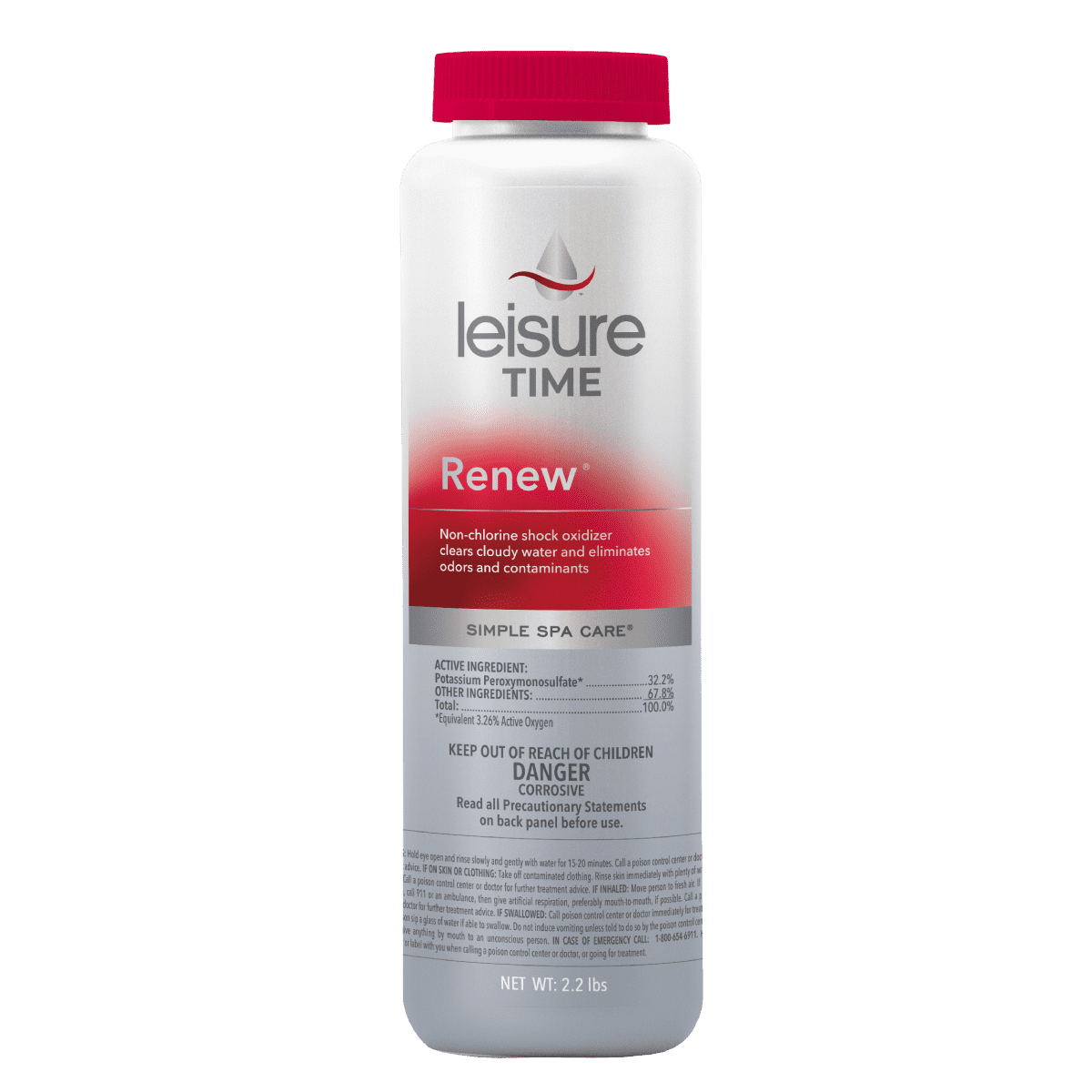 Sanitizer, Advantis, Renew Non-Chlorine Shock, 2lb Granular — Leisure Time Part #RENU2