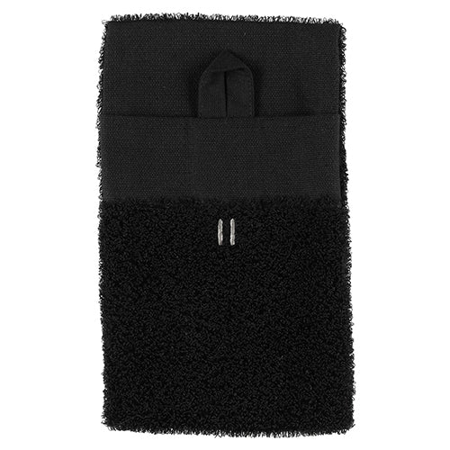 Rento Sauna Wash Mitten, Black, Terry Linen, Double-Lined, 6x9