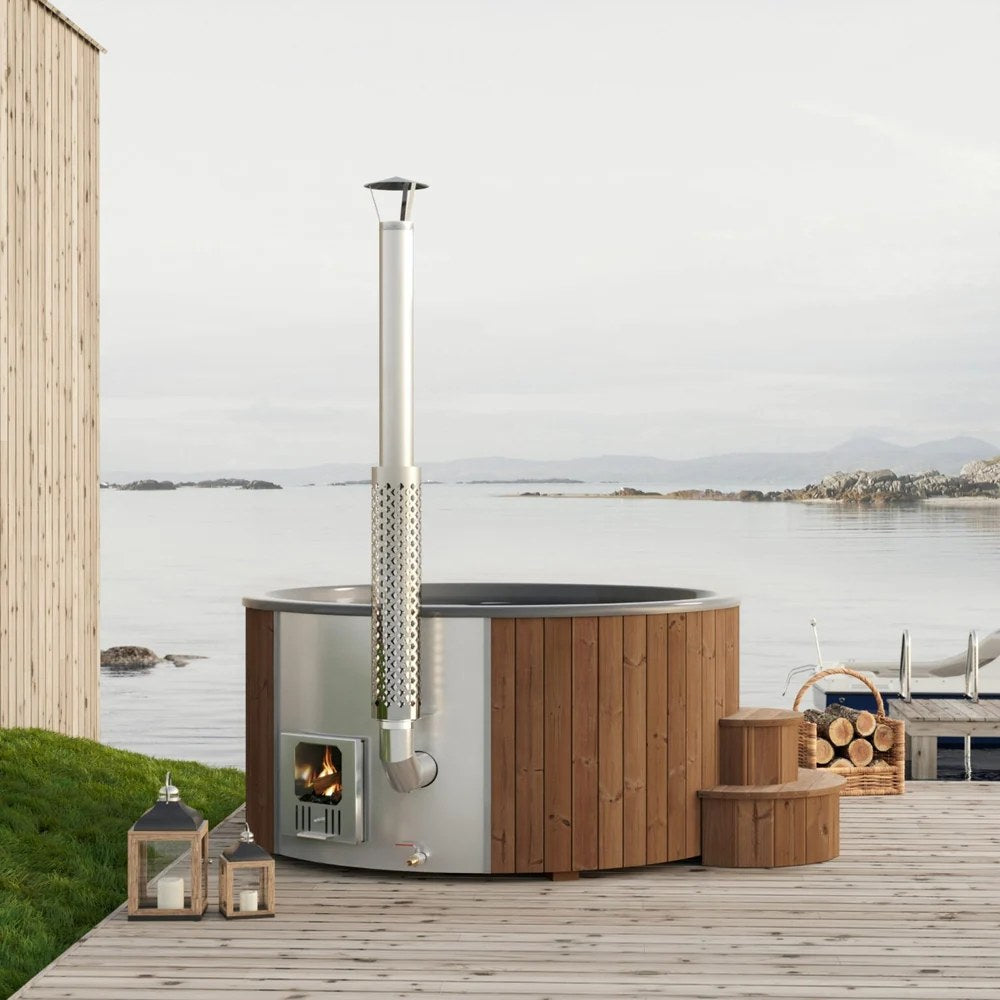 SaunaLife Model S6 Wood-Burning Hot Tub