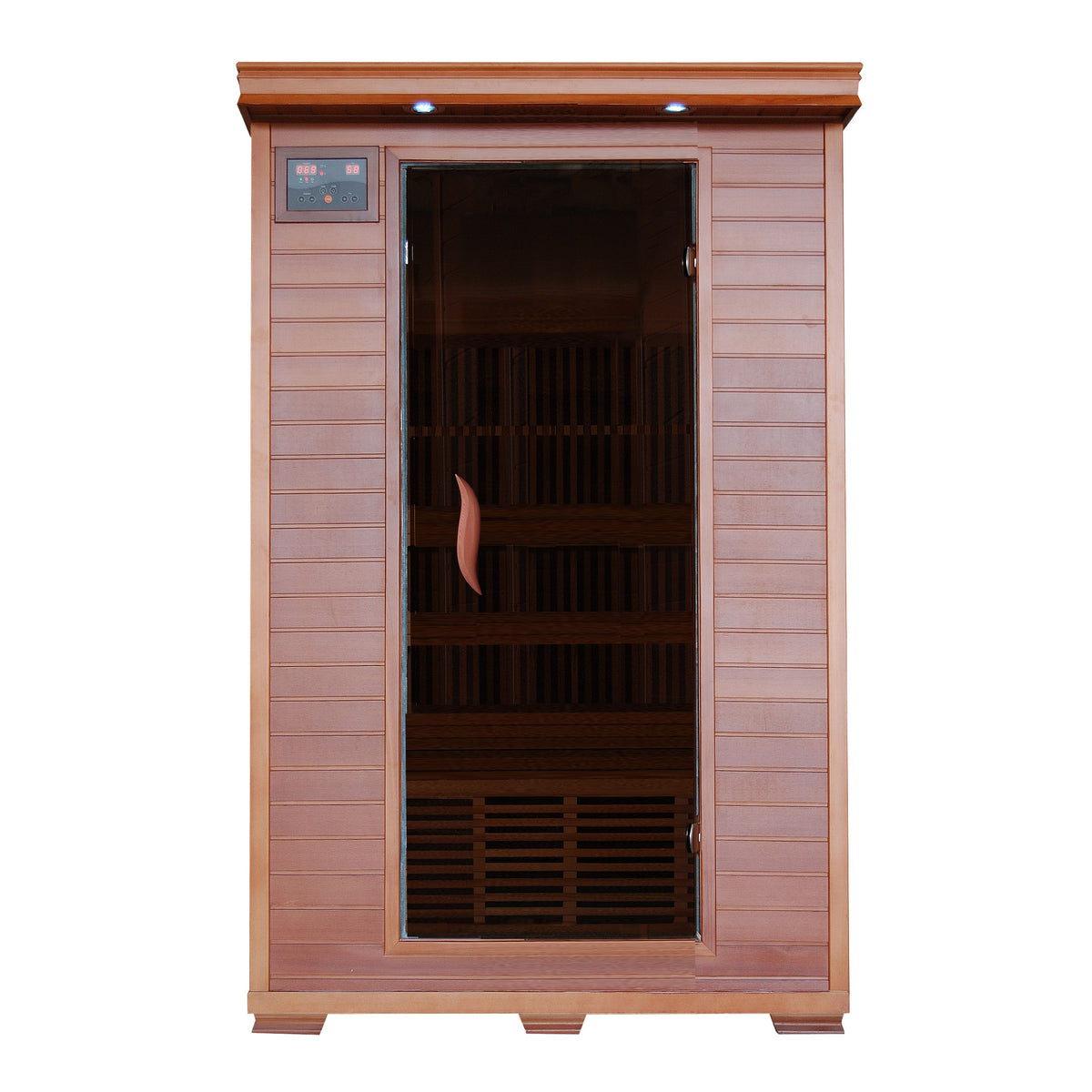 Yukon 2-Person Cedar Infrared Sauna with 6 Carbon Heaters — Cedar FAR infrared sauna by HeatWave
