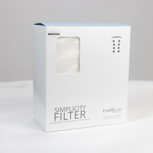 FILTER, SIMPLICITY FILTER, 4PK — Bullfrog Spas Part #10-00814
