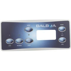 Overlay, Spaside, Balboa VL701S, Serial Standard, 6-Button — Balboa Part #10328
