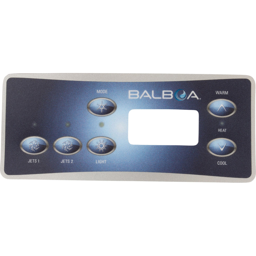 Overlay, Spaside, Balboa VL701S, Serial Standard, 6-Button — Balboa Part #10402
