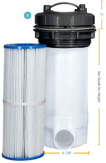 75sqft Pressure Filter Body, Graphite Gray (Cartridge Not Included) — CMP Part #25385-907-000G