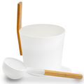 Kolo Sauna Bucket with straight handle and Ladle, Bamboo/Aluminum, 1Gal - view 5