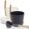 Kolo Sauna Bucket with straight handle and Ladle, Bamboo/Aluminum, 1Gal - view 2